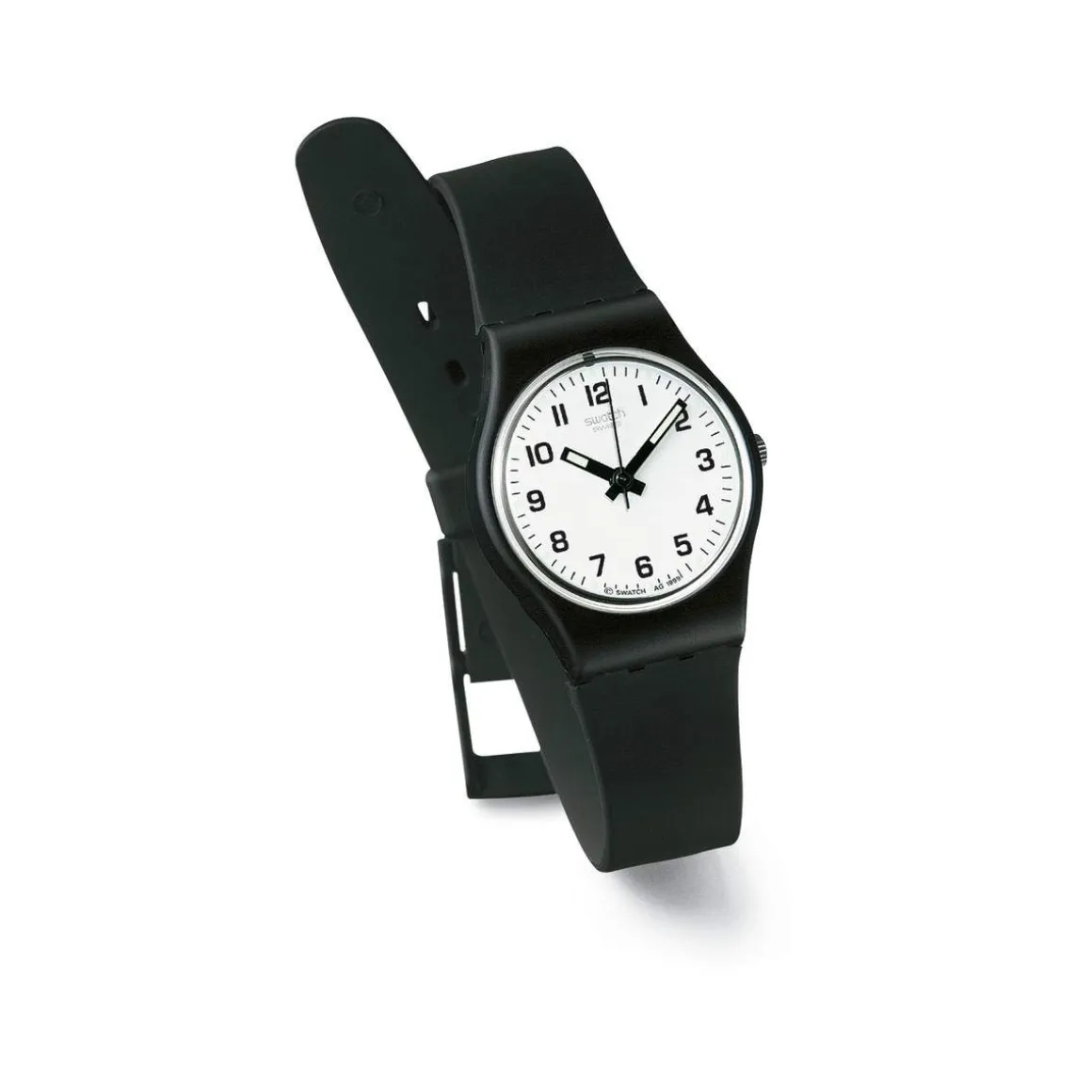 Montre Swatch mixte bracelet caoutchouc noir