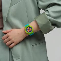 Montre SWATCH mixte bracelet silicone vert