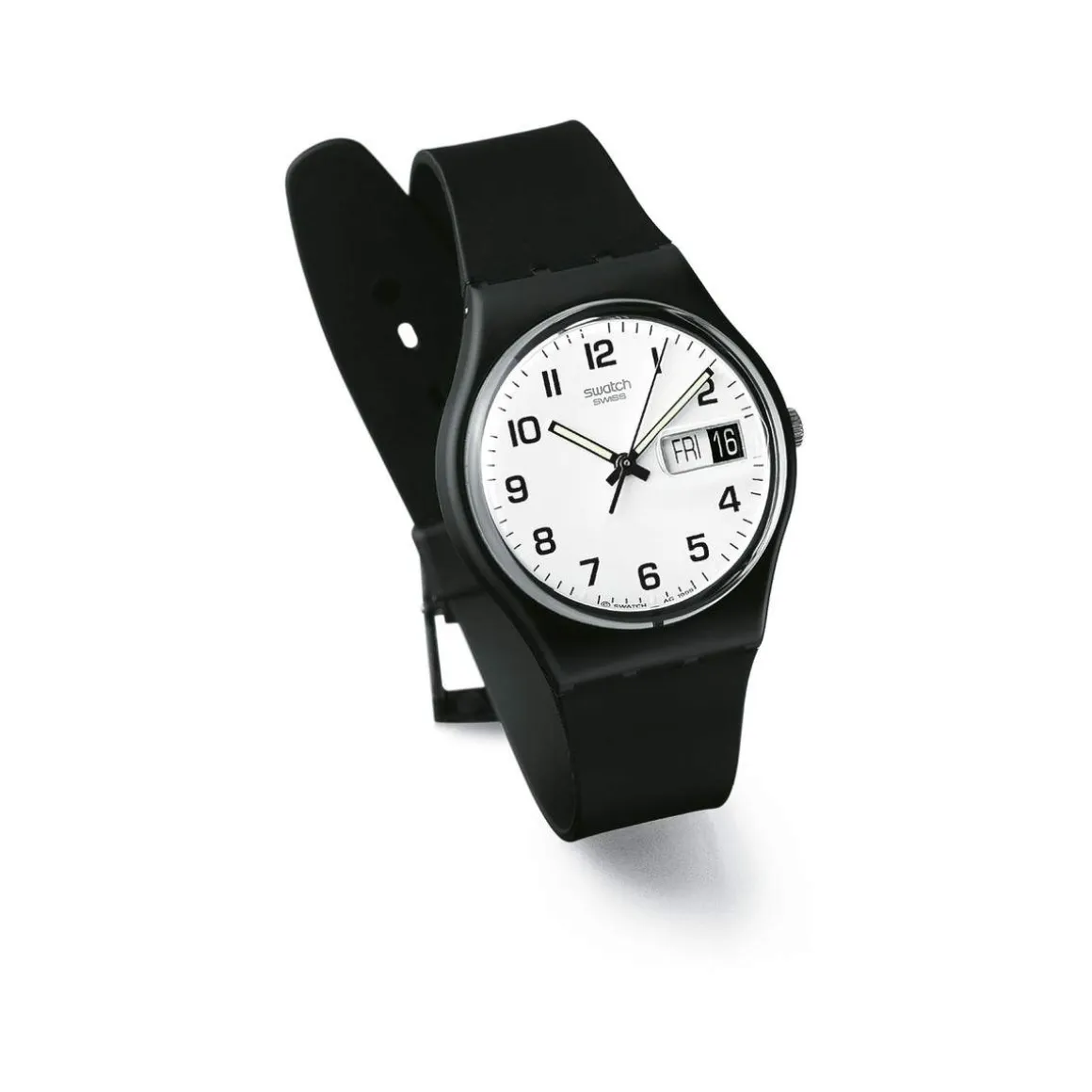 Montre Swatch mixte caoutchouc noir
