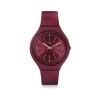 Montre Swatch mixte plastique et silicone rouge