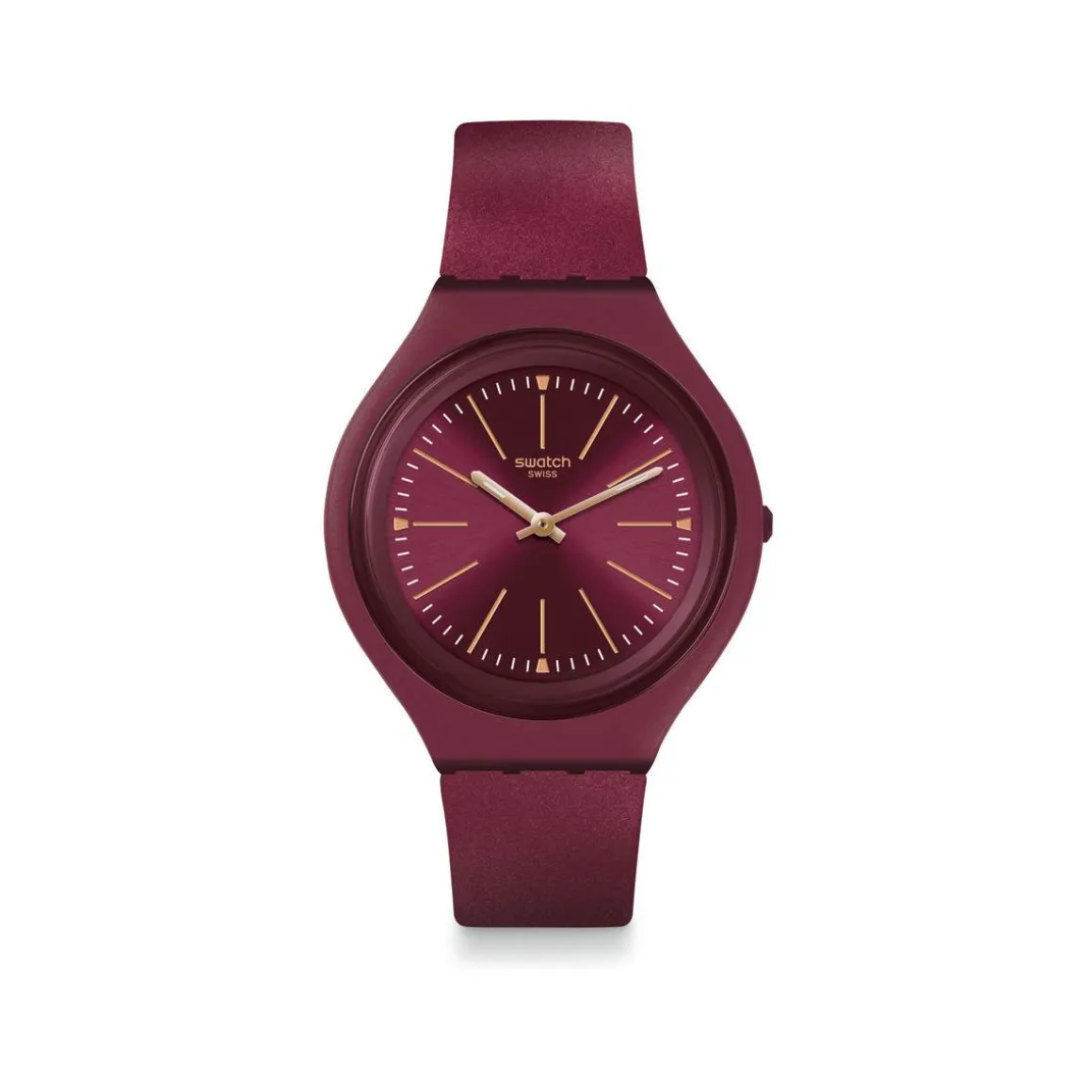 Montre Swatch mixte plastique et silicone rouge