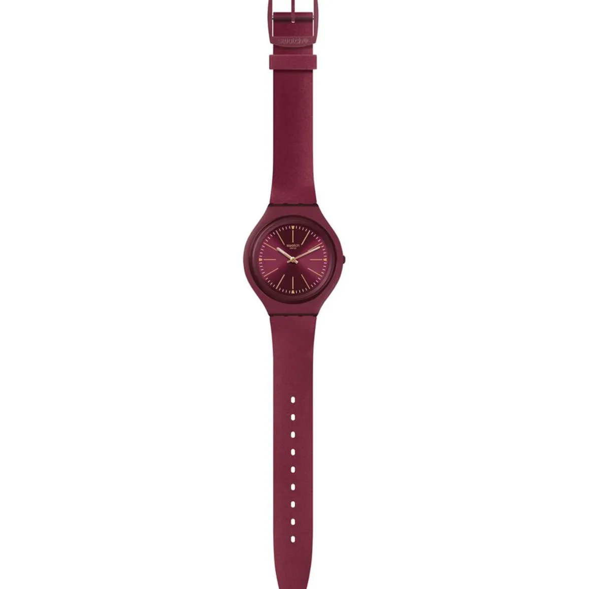 Montre Swatch mixte plastique et silicone rouge
