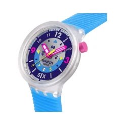 Montre SWATCH neon mixte bracelet silicone bleu