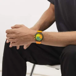 Montre SWATCH neon mixte bracelet silicone orange