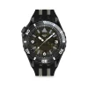 Montre SWATCH scubaqua homme cadran bleu bracelet caoutchouc noir
