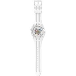 Montre SWATCH scubaqua homme bracelet caoutchouc blanc