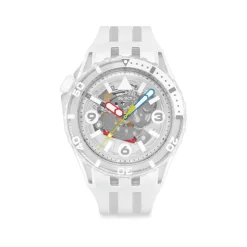 Montre SWATCH scubaqua homme bracelet caoutchouc blanc