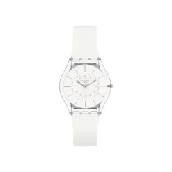Montre SWATCH Skin classic biosourced White classiness homme bracelet silicone blanc