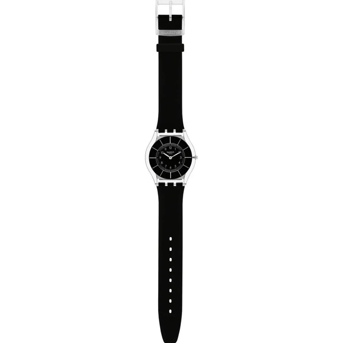 Montre SWATCH Skin classic biosourced Black classiness homme bracelet matériau biosourcé noir