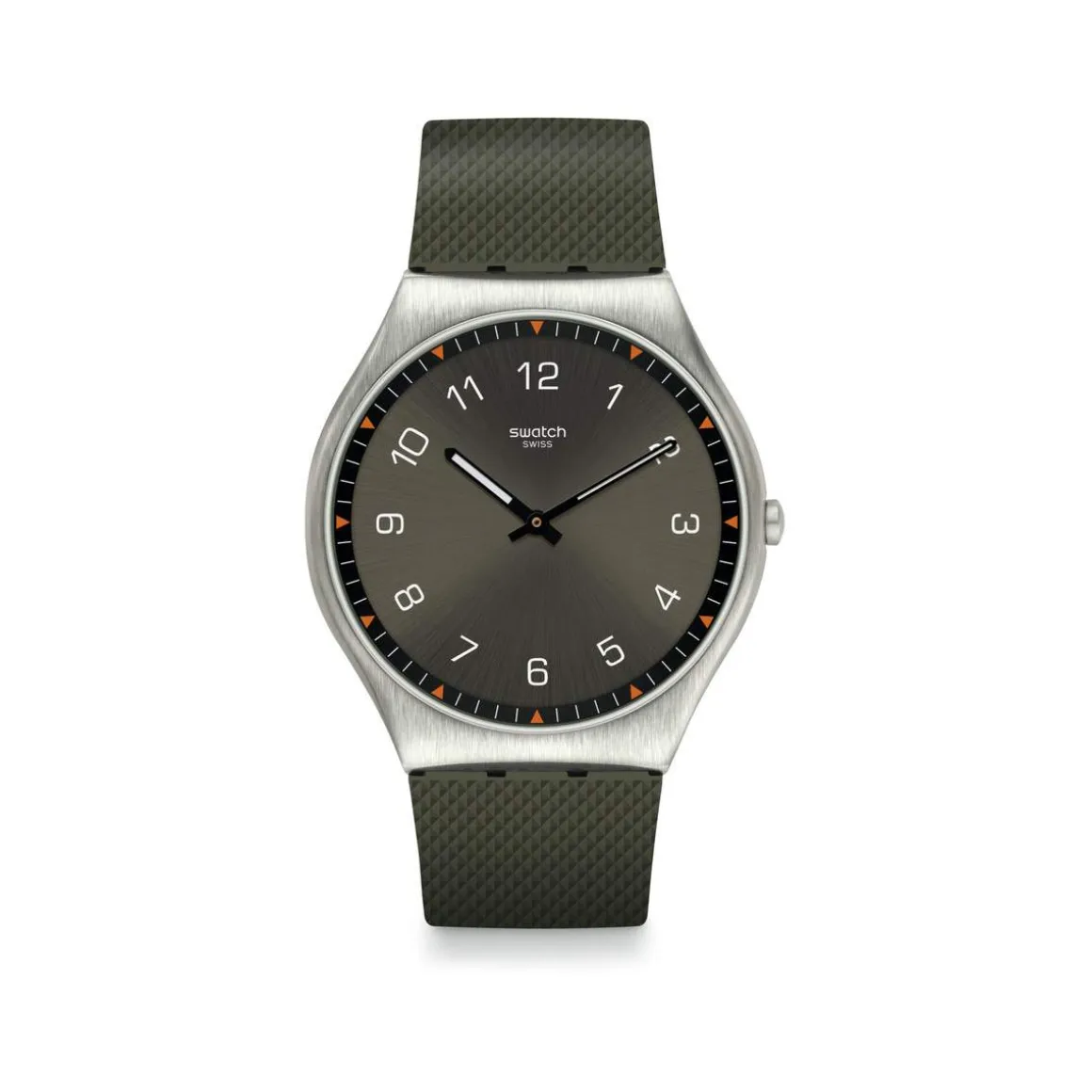 Montre SWATCH Skin irony 42 Skinearth homme bracelet caoutchouc vert