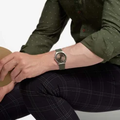 Montre SWATCH Skin irony 42 Skinearth homme bracelet caoutchouc vert