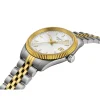 Montre TISSOT BALLADE femme cadran blanc bracelet acier inoxydable bicolore