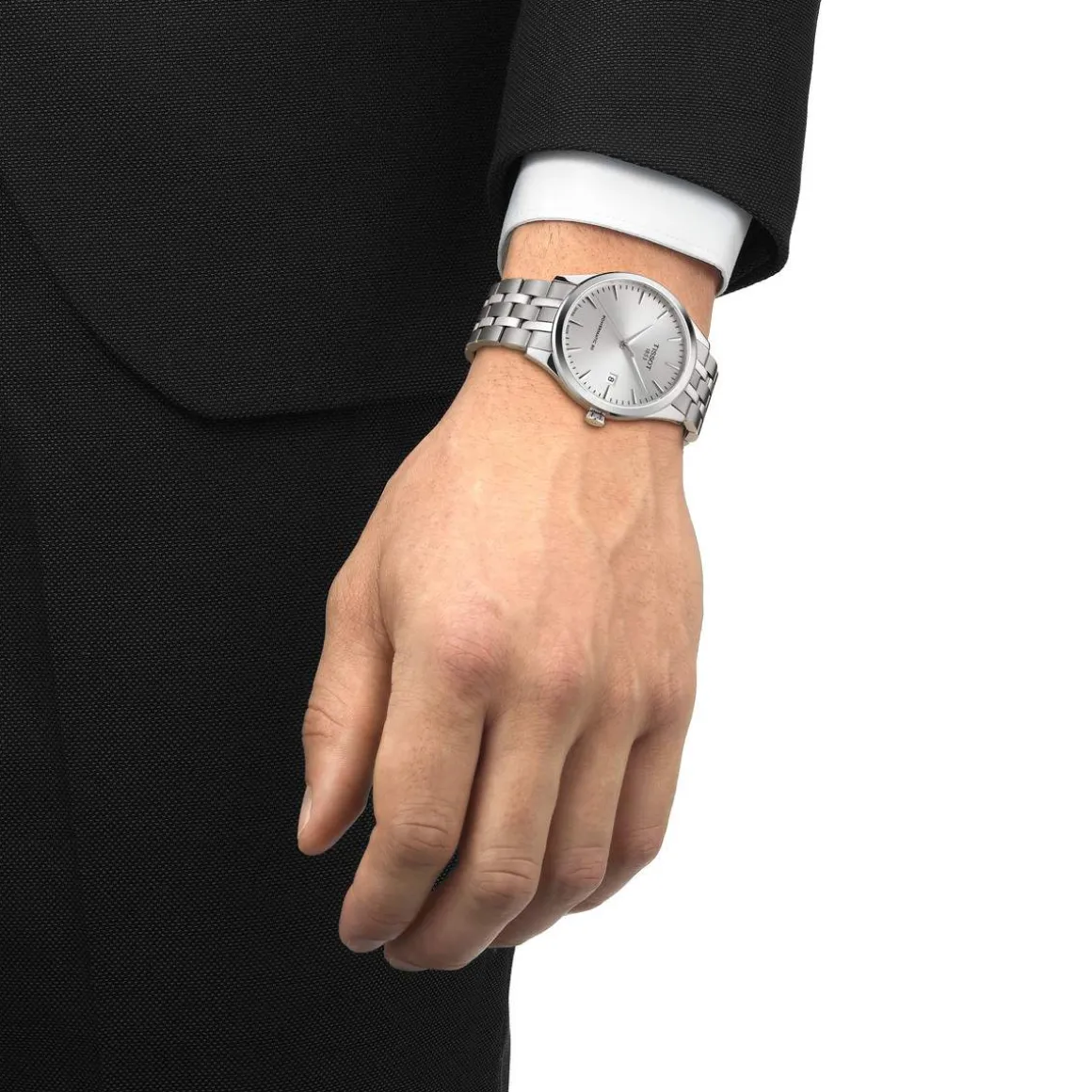 Montre TISSOT classic dream homme automatique, bracelet acier inoxydable