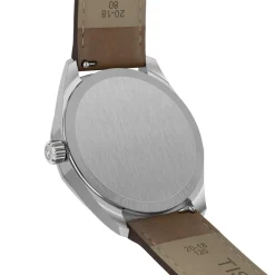 Montre TISSOT PRC 100 SOLAR homme cadran blanc bracelet cuir brun