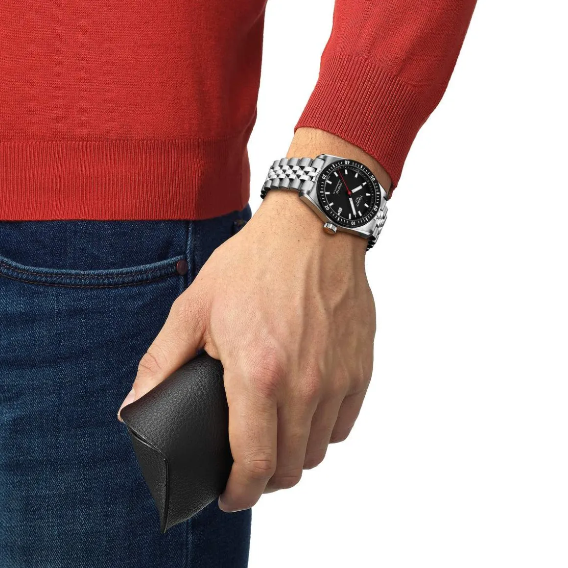 Montre TISSOT pr516 homme automatique, bracelet acier inoxydable