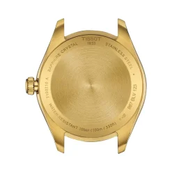 Montre TISSOT PR100 mixte cadran doré bracelet PVD doré