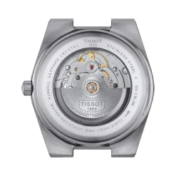 Montre TISSOT PRX POWERMATIC homme automatique cadran bleu clair bracelet gris