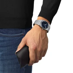 Montre TISSOT PRX UFO Robot Goldorak Edition limitée homme automatique cadran bleu, bracelet acier inoxydable