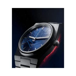 Montre TISSOT PRX UFO Robot Goldorak Edition limitée homme automatique cadran bleu, bracelet acier inoxydable