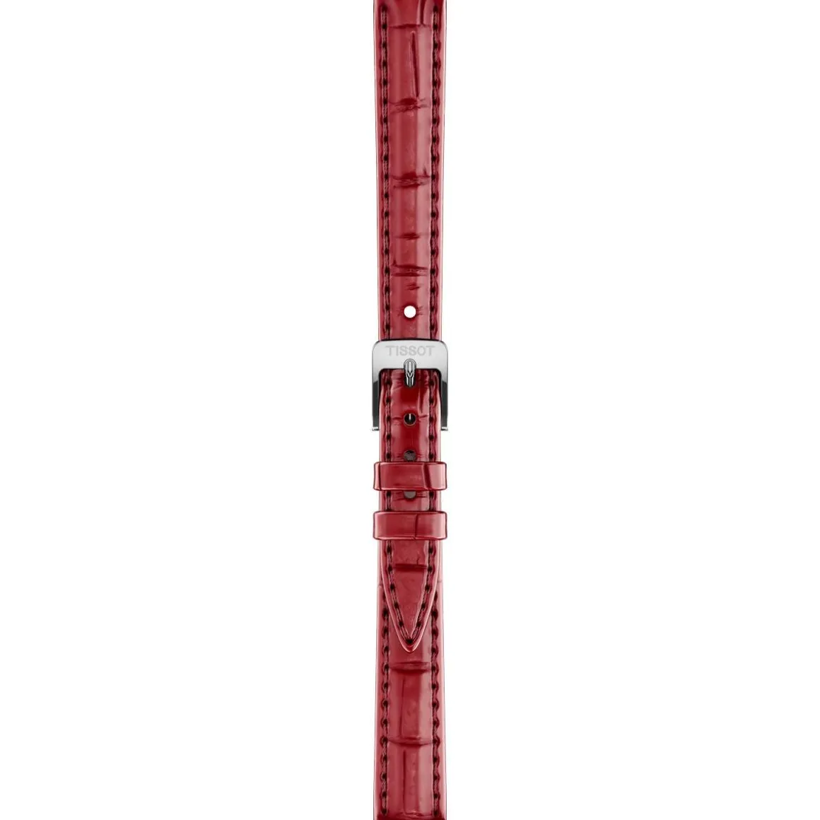 Montre TISSOT SRV femme cadran rouge bracelet cuir rouge