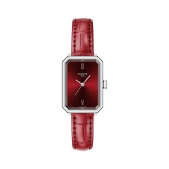 Montre TISSOT SRV femme cadran rouge bracelet cuir rouge
