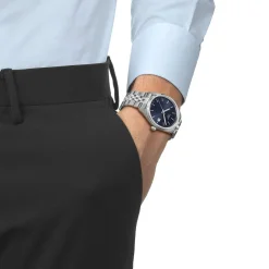 Montre TISSOT T-CLASSIC BALLADE homme cadran bleu bracelet acier inoxydable