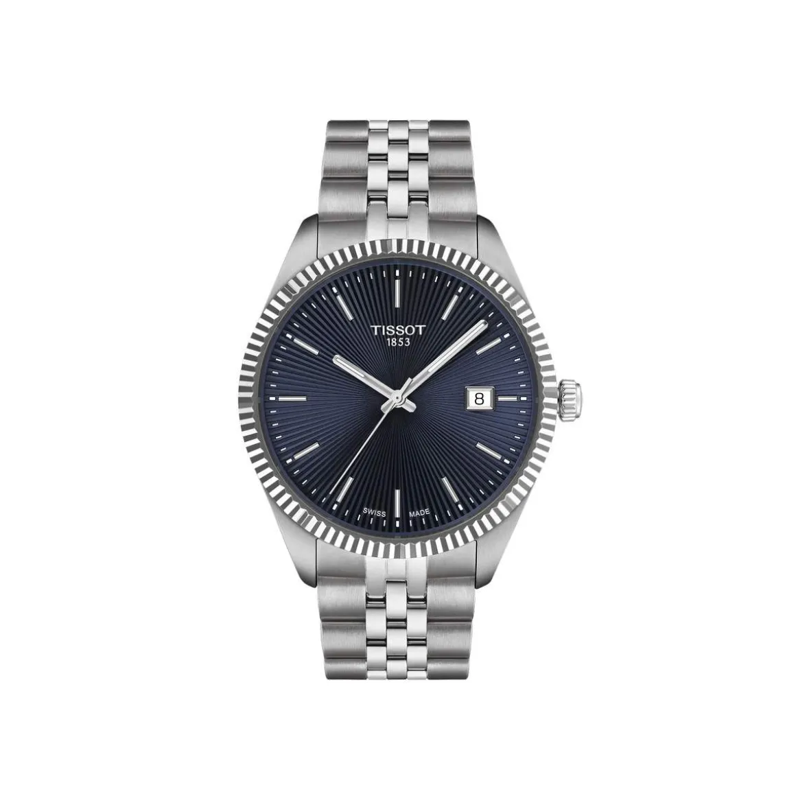 Montre TISSOT T-CLASSIC BALLADE homme cadran bleu bracelet acier inoxydable