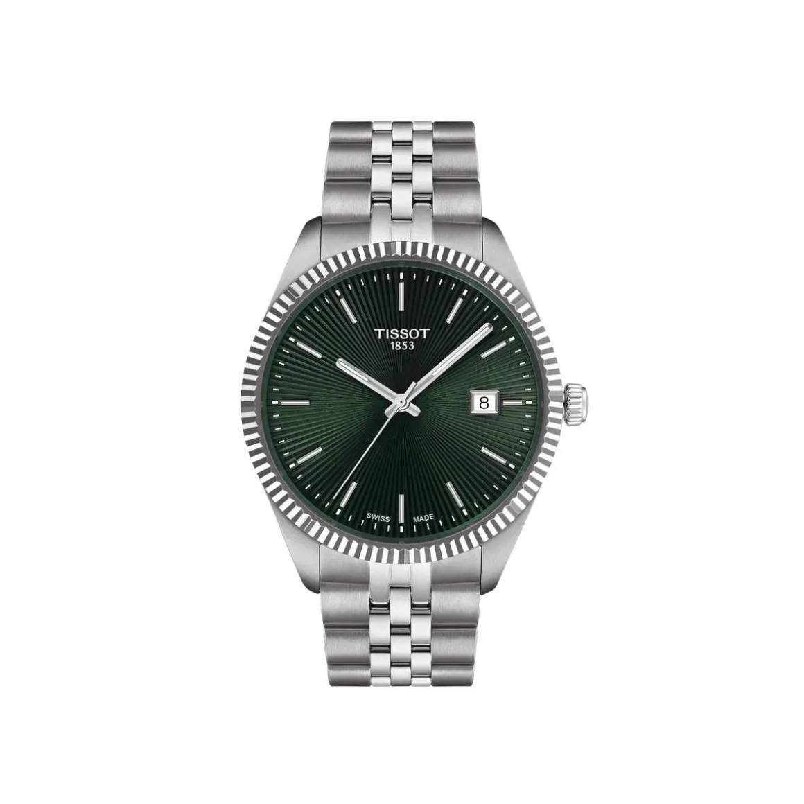 Montre TISSOT T-CLASSIC BALLADE homme cadran vert bracelet acier inoxydable