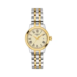 Montre TISSOT T-CLASSIC DREAM femme cadran ivoire bracelet acier inoxydable bicolore doré
