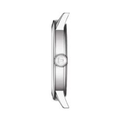 Montre TISSOT T-CLASSIC DREAM homme cadran blanc bracelet cuir brun