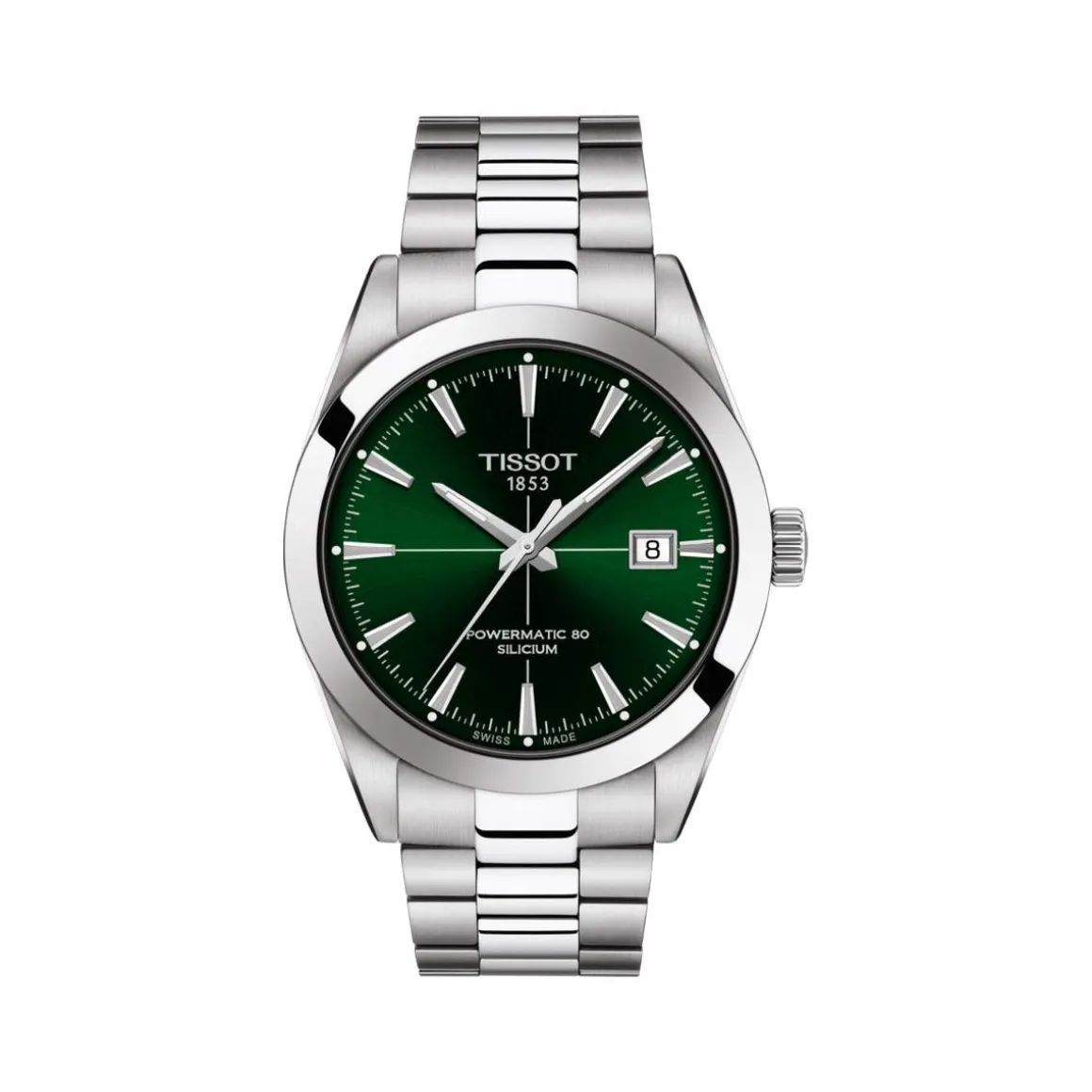 Montre TISSOT T-CLASSIC GENTLEMAN homme automatique cadran vert bracelet acier inoxydable