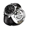 Montre TISSOT T-CLASSIC LE LOCLE POWERMATIC 80 homme automatique cadran noir bracelet cuir noir