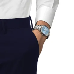 Montre TISSOT T-CLASSIC PR100 homme cadran bleu bracelet acier inoxydable