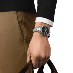 Montre TISSOT T-CLASSIC PR100 homme cadran vert bracelet acier inoxydable
