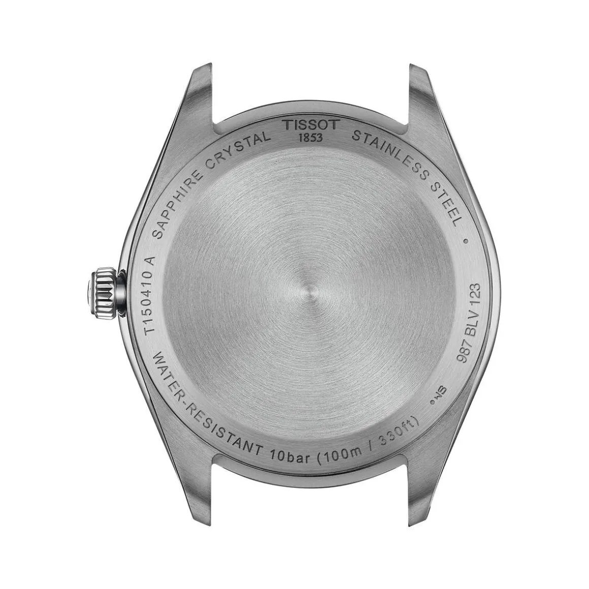 Montre TISSOT T-CLASSIC PR100 homme cadran noir bracelet cuir noir