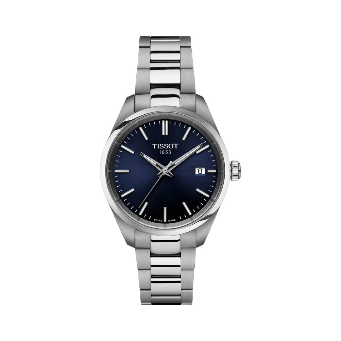 Montre TISSOT T-CLASSIC PR100 mixte cadran noir bracelet acier inoxydable