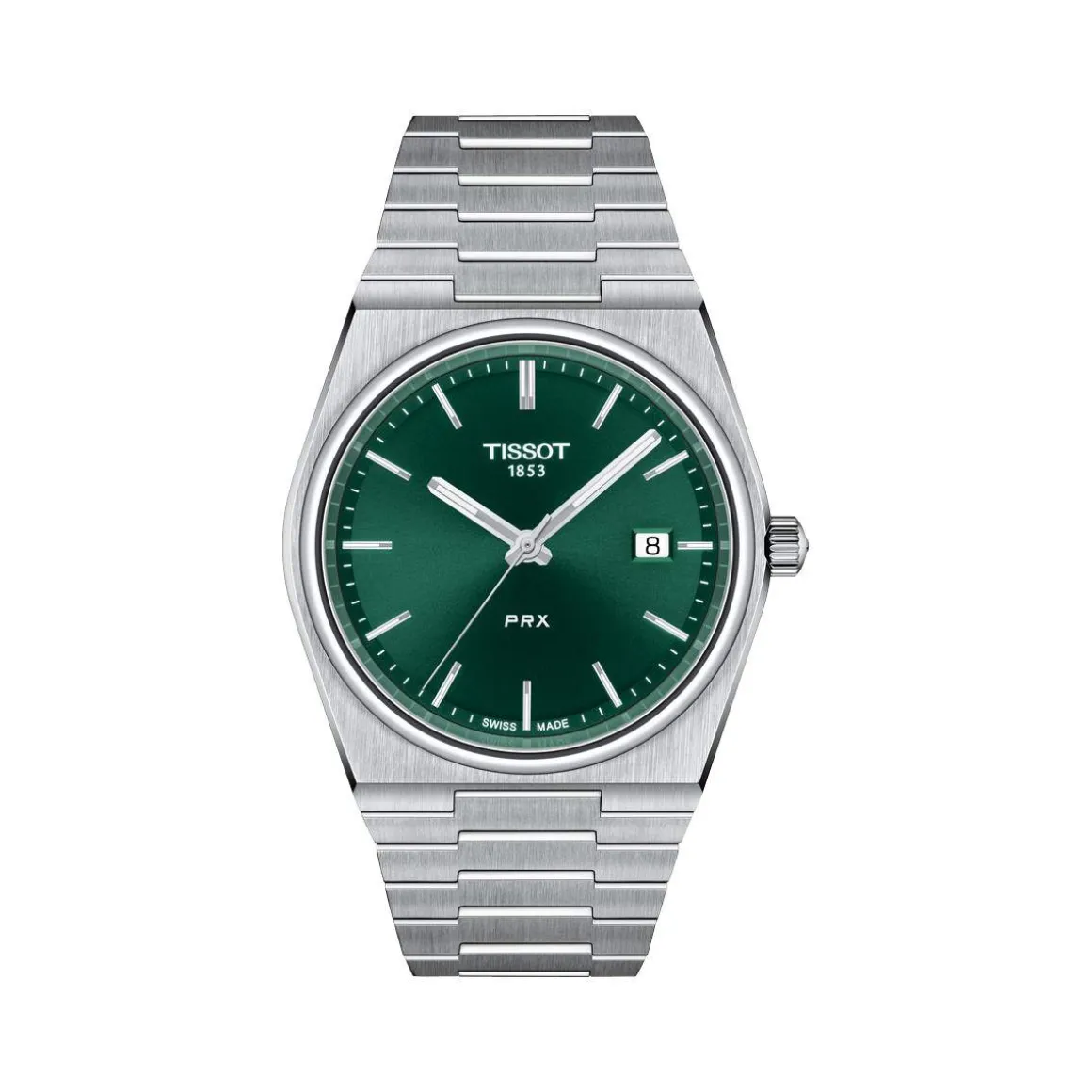 Montre TISSOT T-CLASSIC PRX homme cadran vert bracelet acier inoxydable