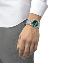 Montre TISSOT T-CLASSIC PRX homme cadran vert bracelet acier inoxydable