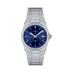 Montre TISSOT T-CLASSIC PRX mixte cadran bleu bracelet acier inoxydable