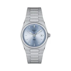Montre TISSOT T-CLASSIC PRX mixte cadran bleu bracelet acier inoxydable