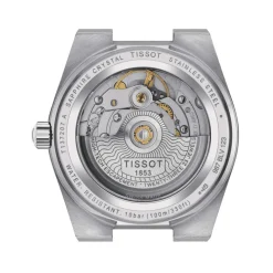 Montre TISSOT T-CLASSIC PRX POWERMATIC homme automatique, cadran belu clair bracelet acier inoxydable