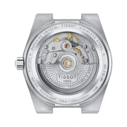 Montre TISSOT T-CLASSIC PRX POWERMATIC 80 mixte automatique cadran bleu bracelet acier inoxydable