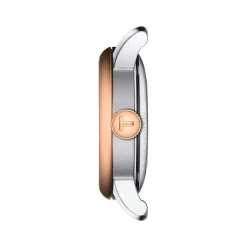 Montre TISSOT T-LADY LE LOCLE femme automatique cadran gris bracelet PVD bicolore