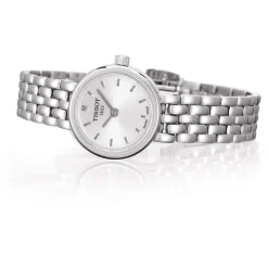 Montre TISSOT T-LADY LOVELY ROUND femme cadran gris bracelet acier inoxydable