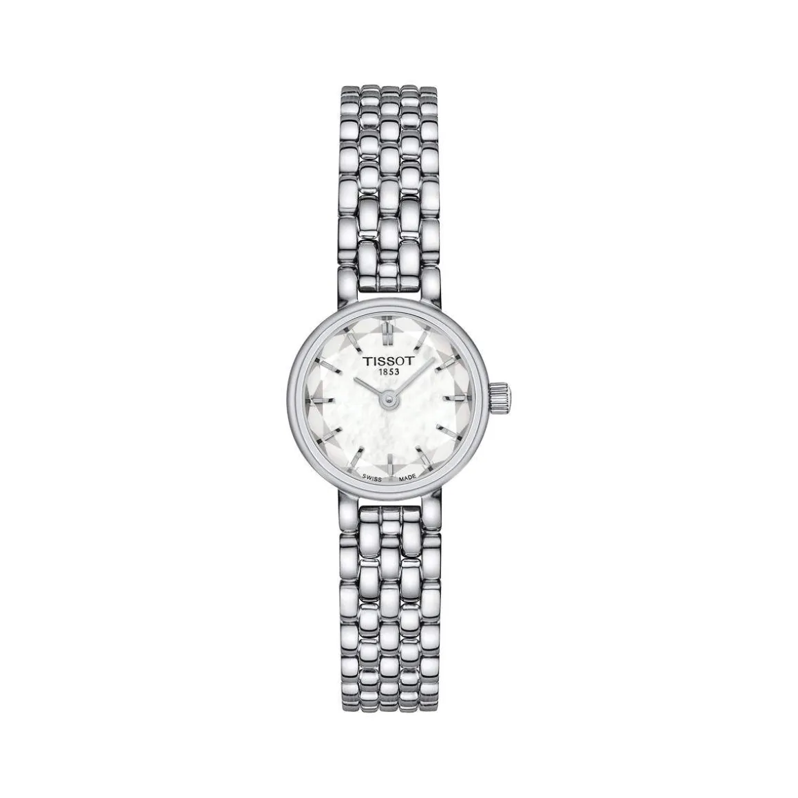 Montre TISSOT T-LADY LOVELY ROUND femme cadran gris bracelet acier inoxydable