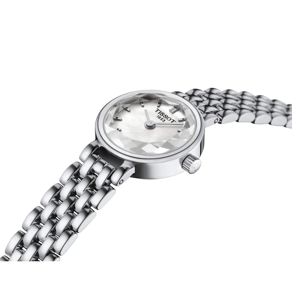 Montre TISSOT T-LADY LOVELY ROUND femme cadran gris bracelet acier inoxydable