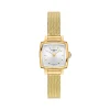 Montre TISSOT T-LADY LOVELY SQUARE femme cadran girs bracelet PVD jaune