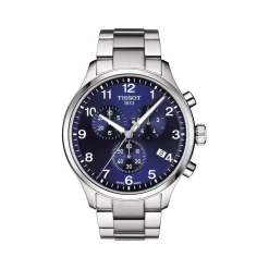 Montre TISSOT T-SPORT CHRONO XL homme cadran bleu bracelet acier inoxydable