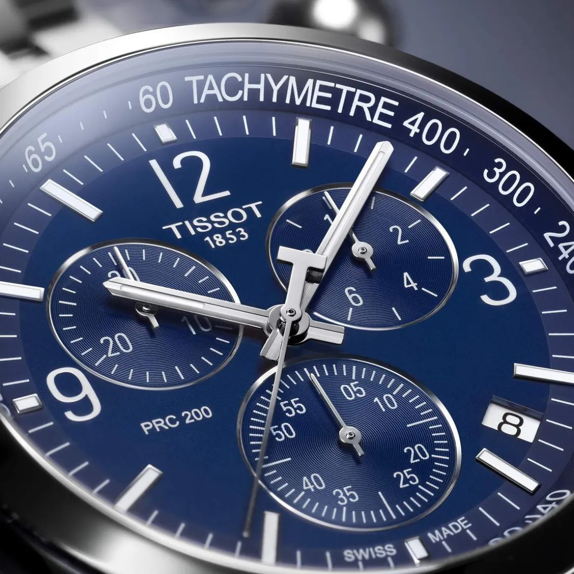 Montre TISSOT T-SPORT PRC 200 homme cadran bleu bracelet acier inoxydable