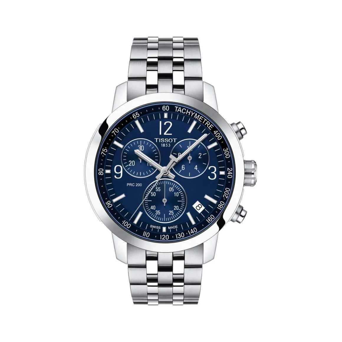 Montre TISSOT T-SPORT PRC 200 homme cadran bleu bracelet acier inoxydable